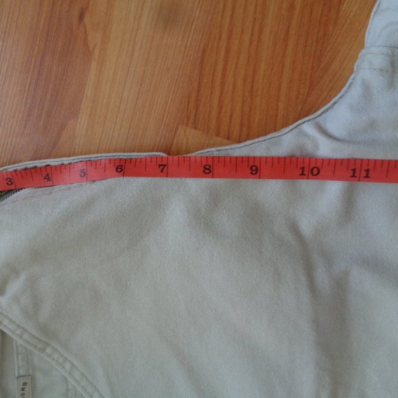 Vintage Riders by Lee 100% cotton khaki denim high waisted crop pants - Picture 9 of 11